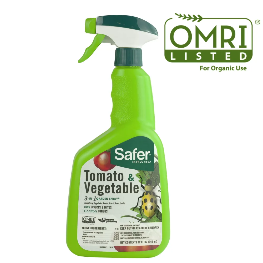 Safer Tomato & Vegetable 3-in-1 garden spray OMRI organico 3 — Mora Plumbing Caguas