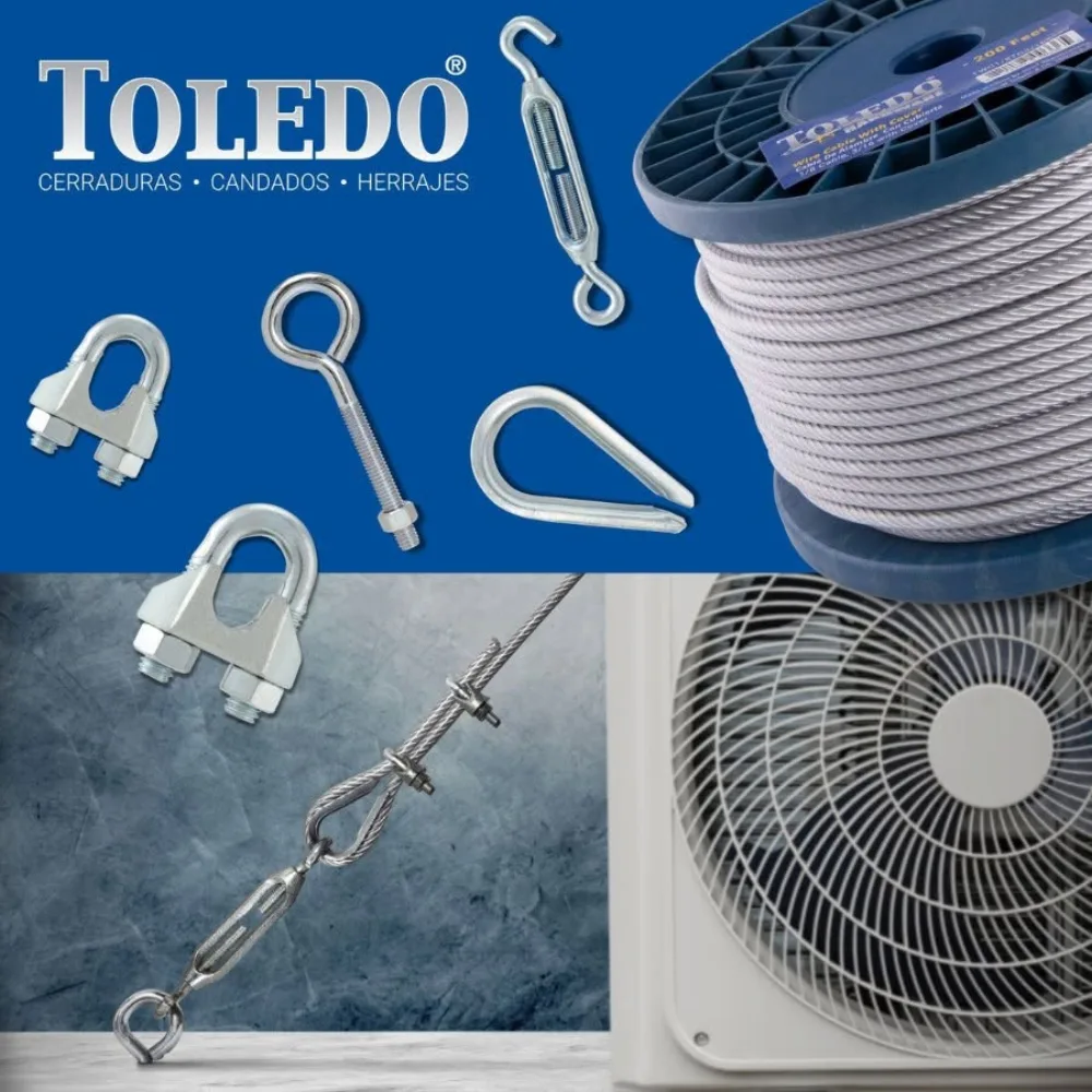 Todo en anclaje: cables, clamps, tensores Toledo — Mora Plumbing Caguas