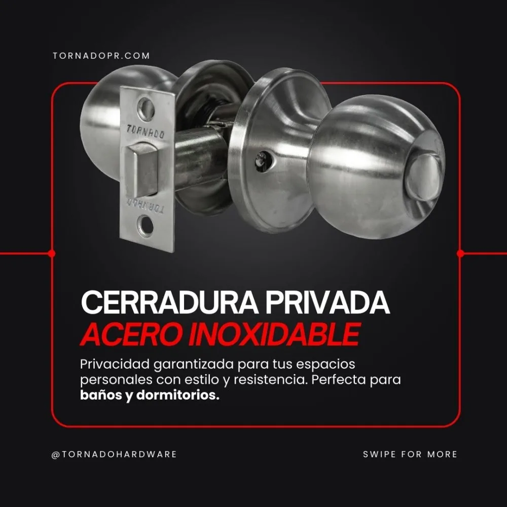 Cerraduras privadas — todos los estilos Tornado — Mora Plumbing Caguas