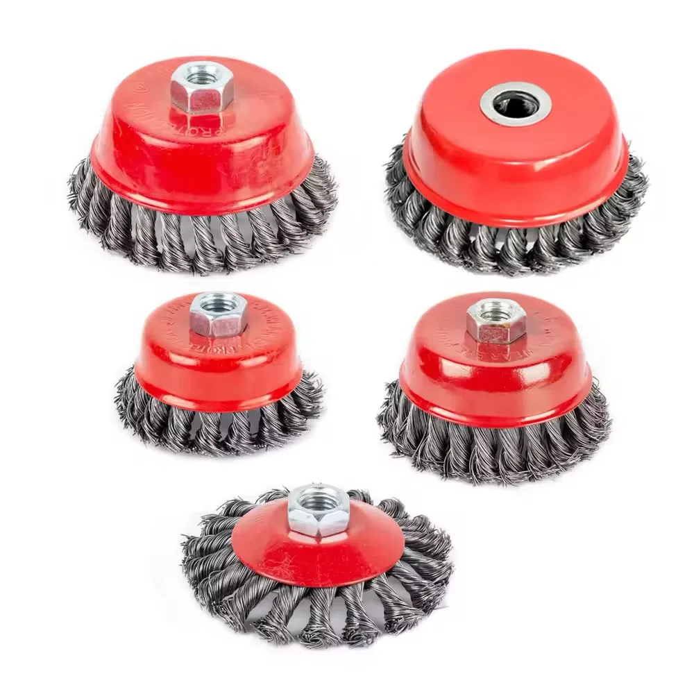Wire cup brushes / cepillos de alambre trenzado para grinder — Mora Plumbing Caguas