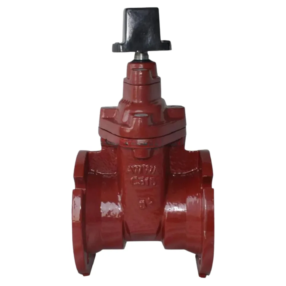 Valvula de compuerta mecanica AWWA C515 hierro rojo industri — Mora Plumbing Caguas